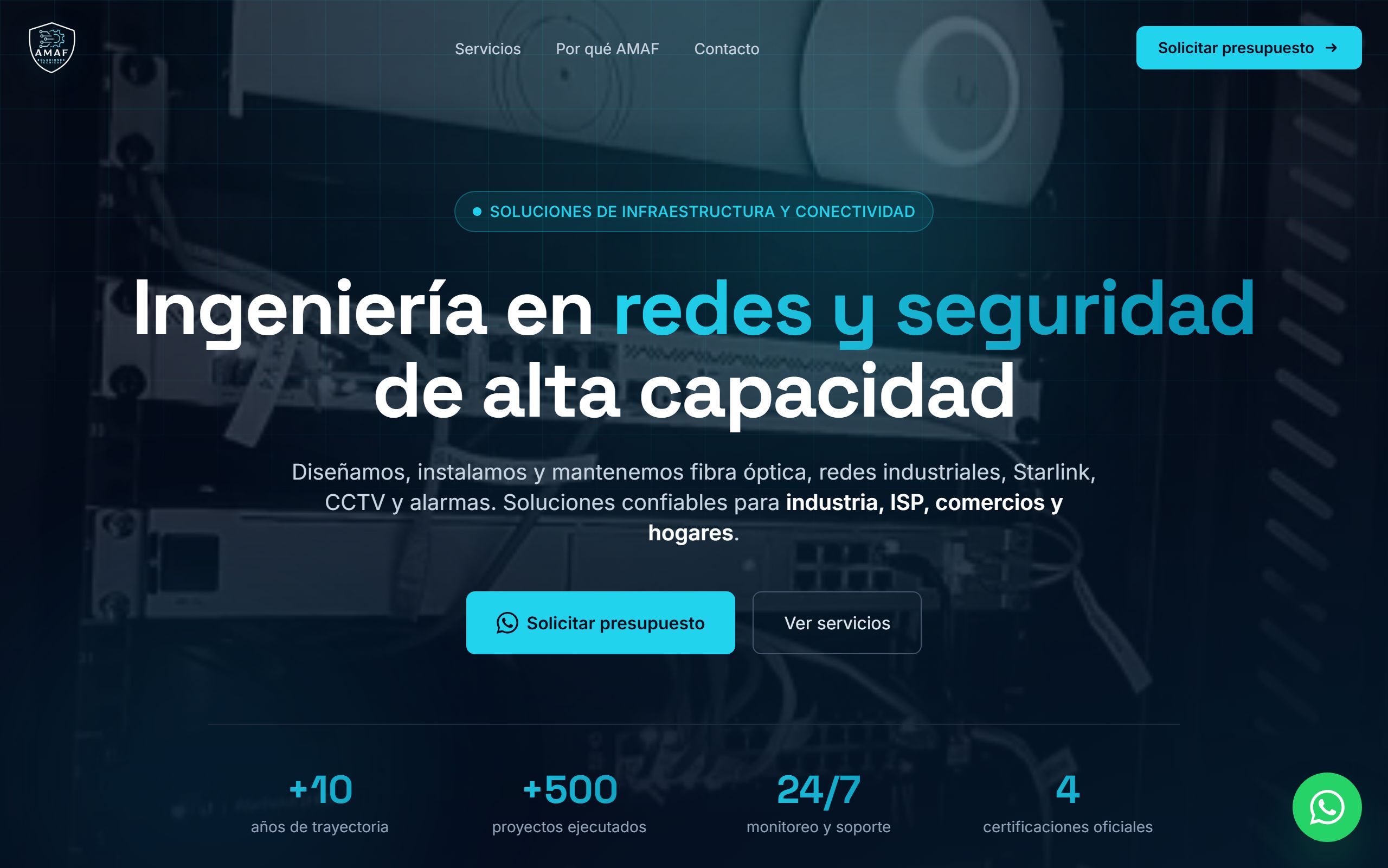 Captura de AMAF Soluciones — Conectividad