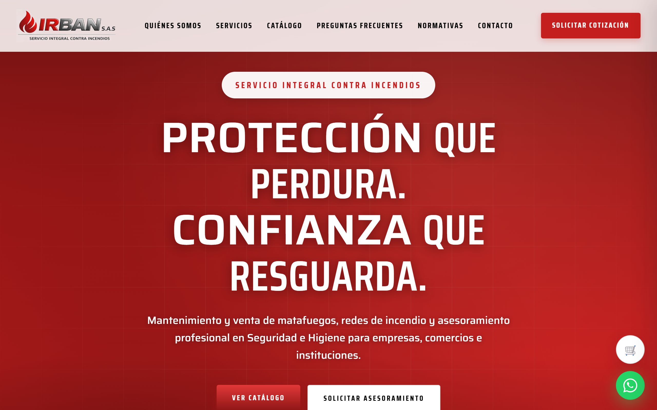 Captura de Irban S.A.S. — Seguridad e Higiene